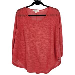 White + Warren Coral Lightweight All Seasons Cotton Blend Sweater Size XS
